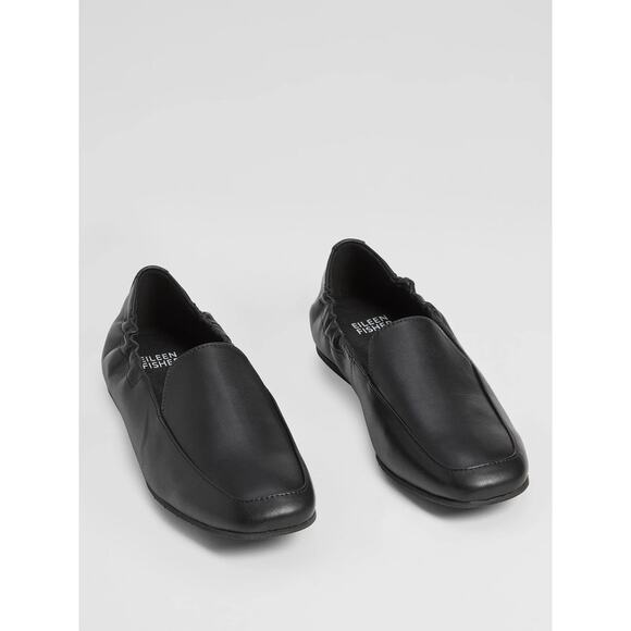 Eileen Fisher Sim Nappa Leather Loafer Flats Black Size 8 - Picture 1 of 6